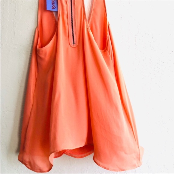 NEW Parker orange flowy racerback tank top size XS - Picture 2 of 8